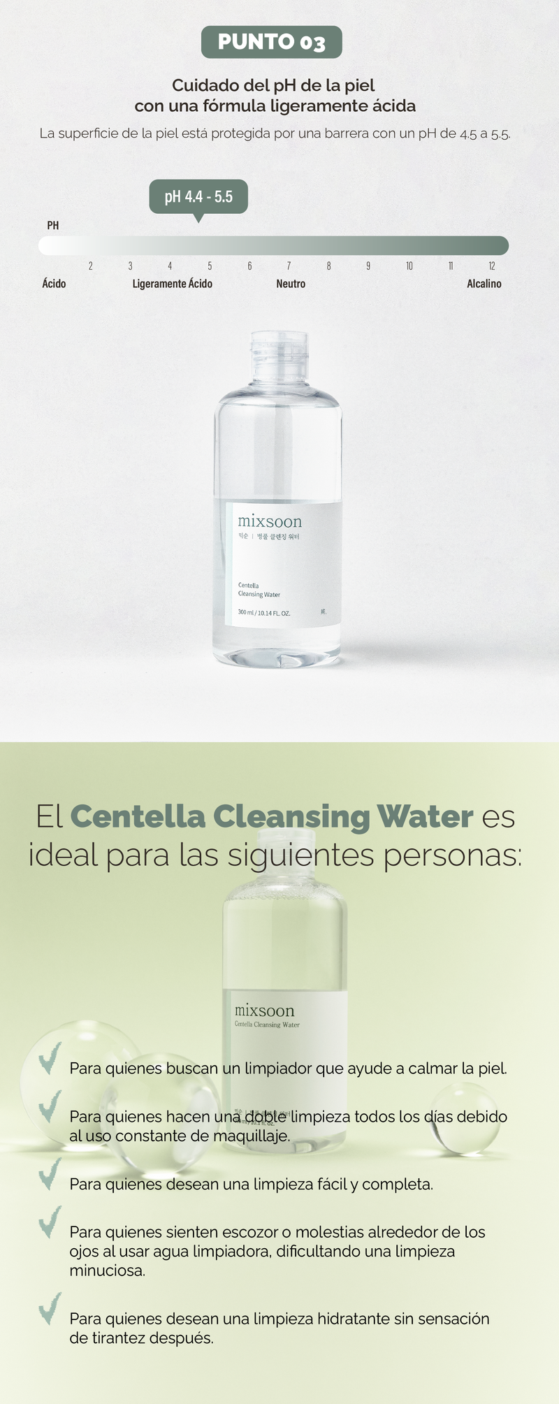 mixsoon Centella Cleansing Water MIXSOON