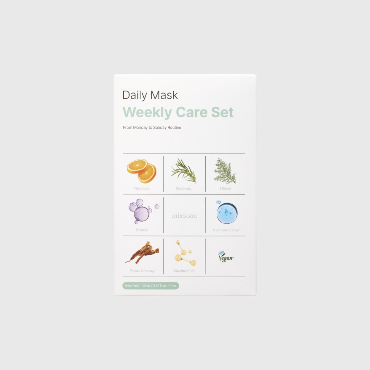 mixsoon Daily Mask Weekly Care Set (20ml x 7) MIXSOON