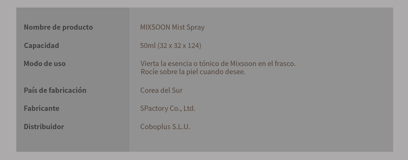 mixsoon Mist Spray MIXSOON