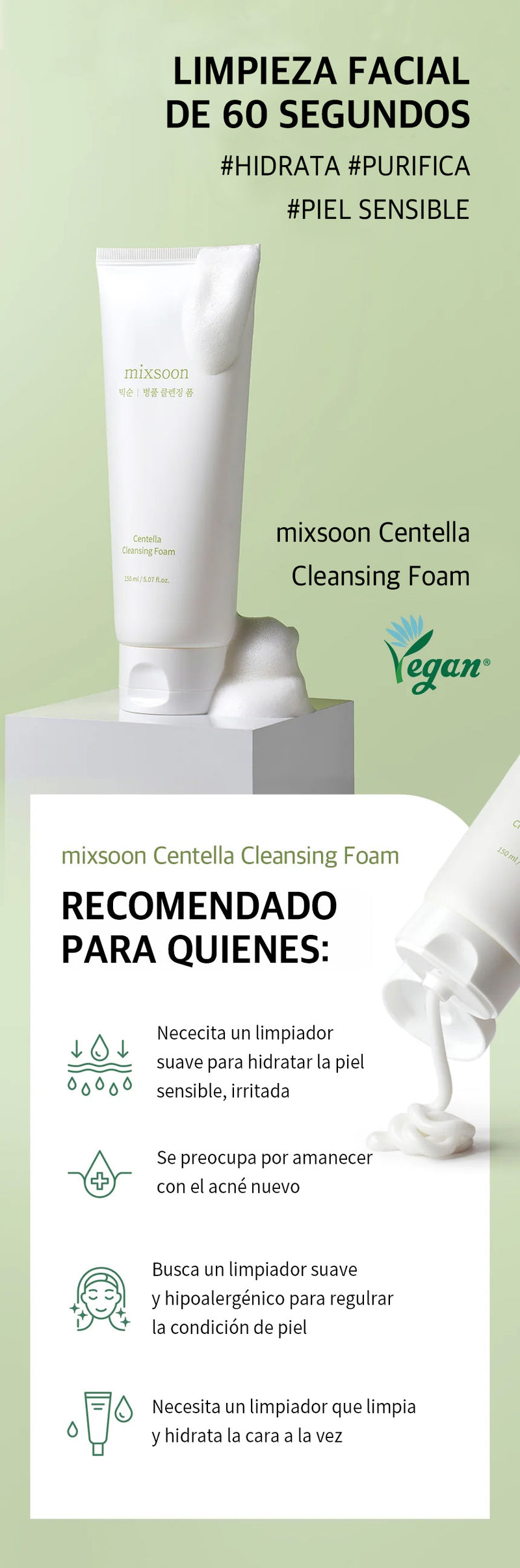 Mixsoon Centella Cleansing Foam MIXSOON