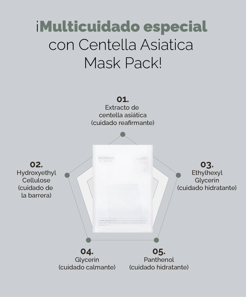 MIXSOON Centella Mask Pack (1 unidad) MIXSOON