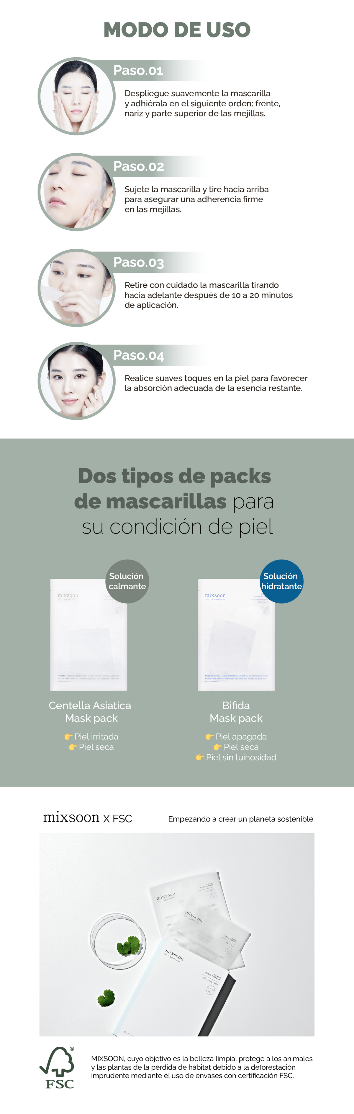 MIXSOON Centella Mask Pack (1 unidad) MIXSOON