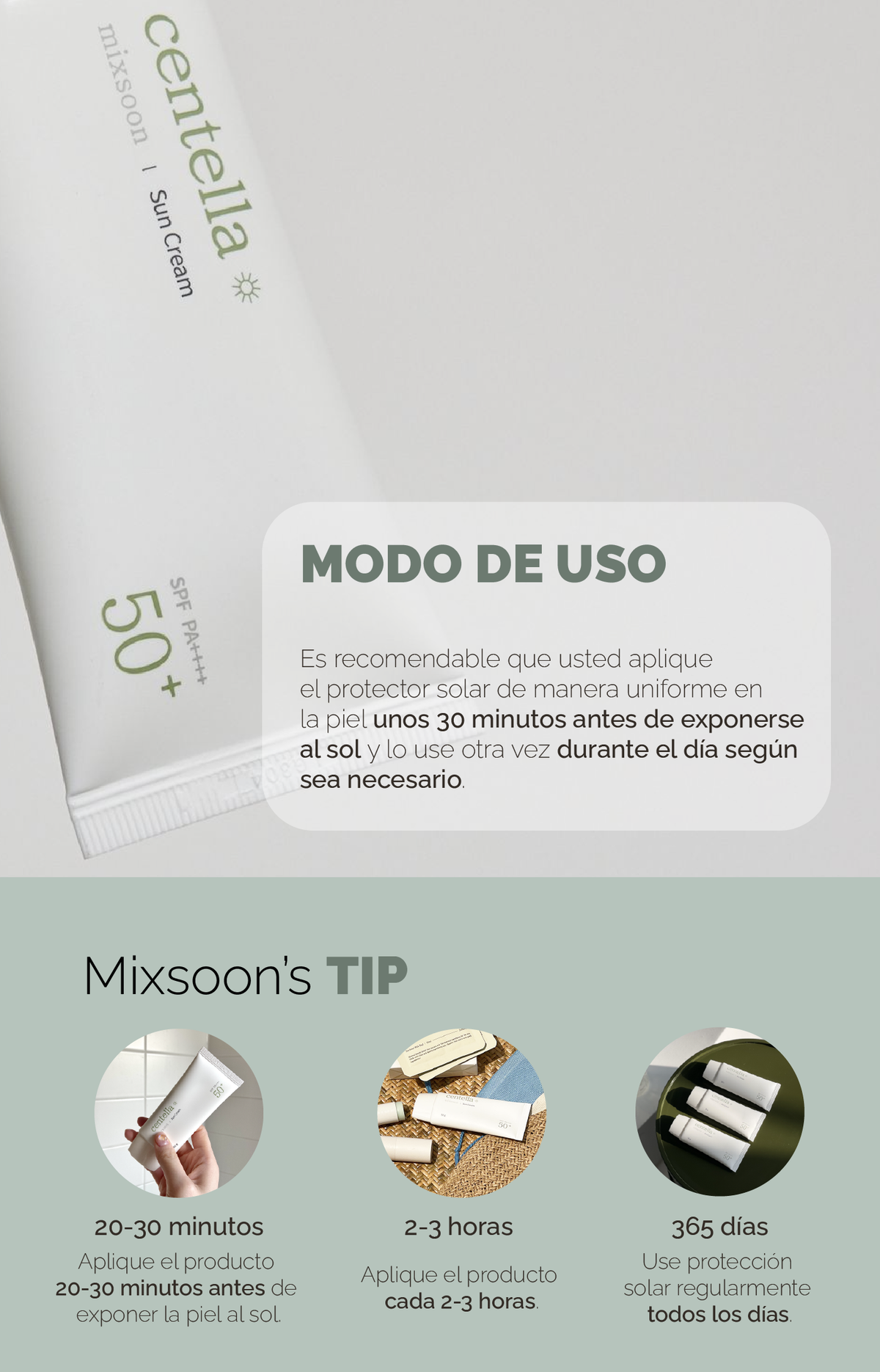 MIXSOON Centella Asiatica Sun Cream MIXSOON